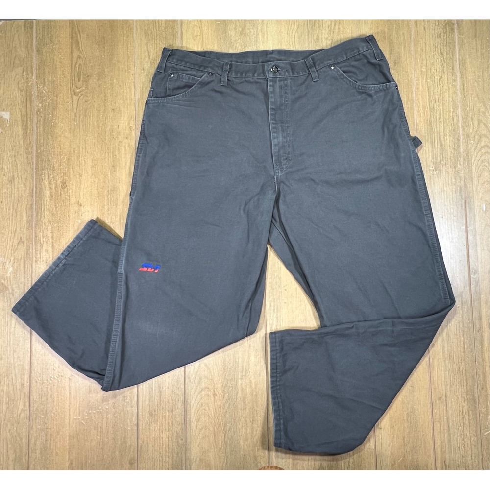 Dickies 1939RSL Relaxed Fit Carpenter Pants Charcoal Gray Cotton Duck 38x30